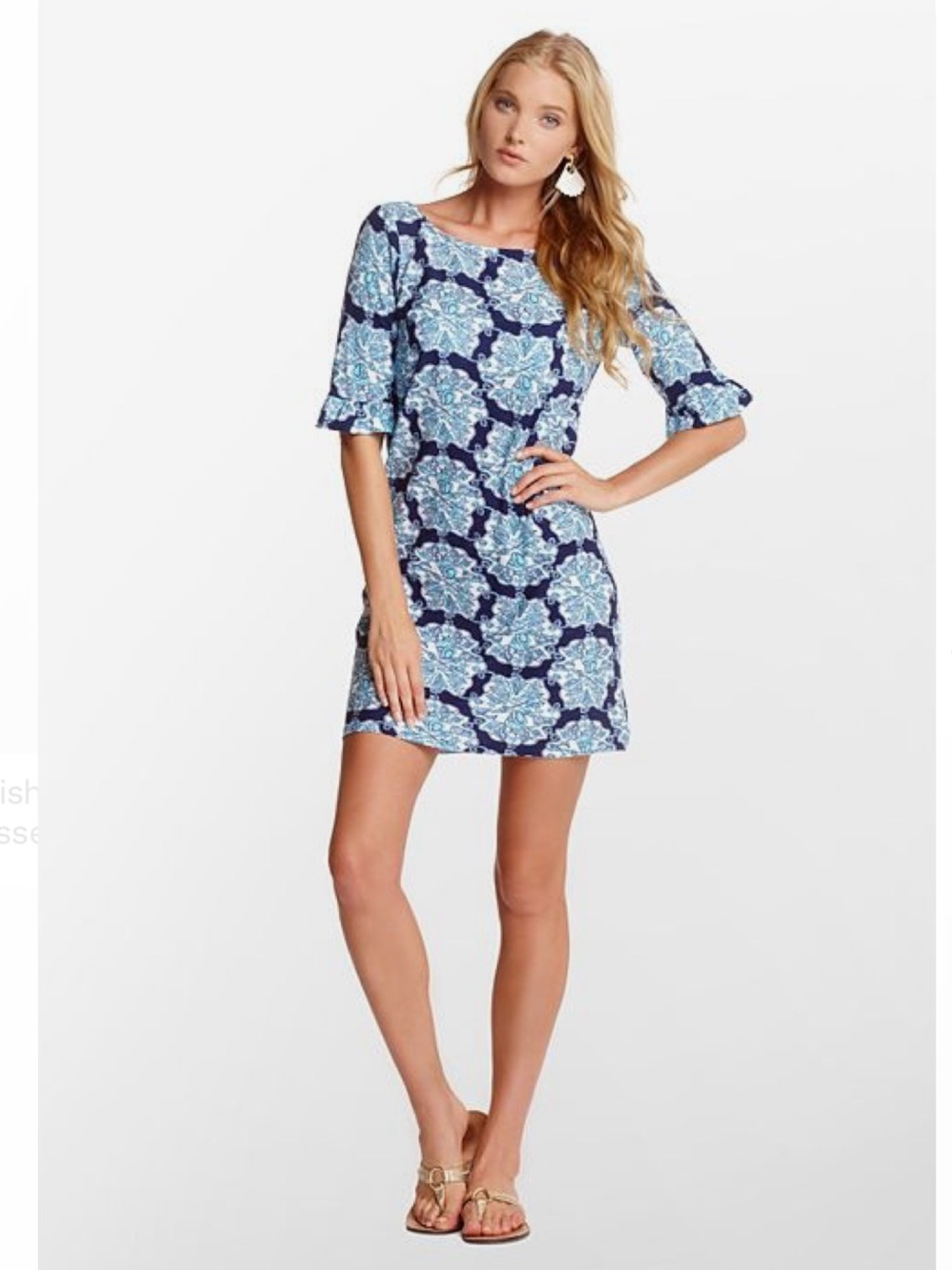 Lilly Pulitzer Somerset Dress in Bright Navy Hey Sailor